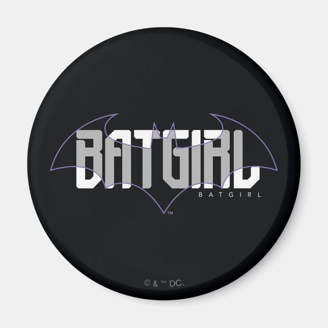 Imán Gráfica de nombre de alta tecnología de Batgirl (Frente)