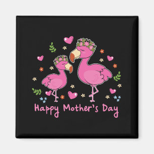 Imán Gráfica de pájaro Flamingo Día de la Madre Feliz d