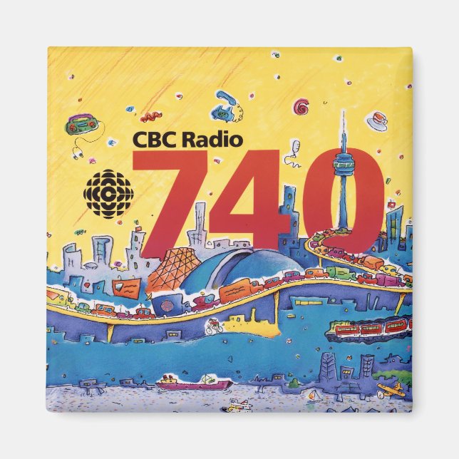 Imán Gráfica de promoción de la CBC Radio 740 - 1980 (Frente)