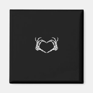 Imán Gráfica del corazón de Skeleton Hands