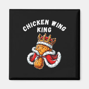 Imán Gráfica divertida del ala del pollo del Rey Bbq