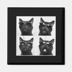 Imán Gráfica divertida foto de gatos Selfie Gracioso _2