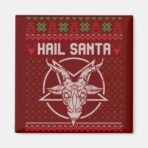 Imán Gráfica festiva de Hail Santa Ugly