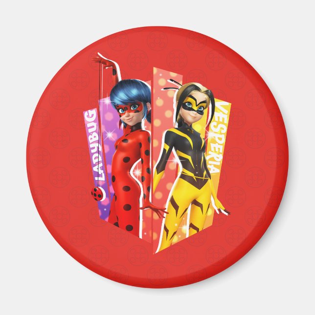 Imán Gráfica Ladybug y Vesperia (Frente)