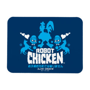 Imán Gráfica Robot Chicken Nerd Unicorn