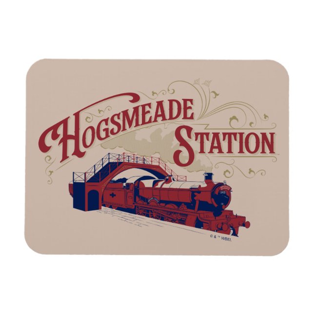 Imán Gráfica Vintage de la estación HOGSMEADE (Horizontal)