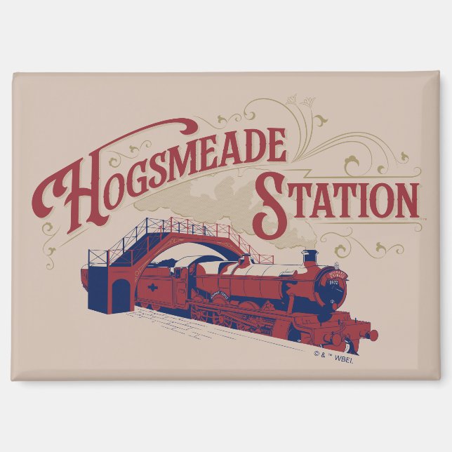 Imán Gráfica Vintage de la estación HOGSMEADE (Anverso)