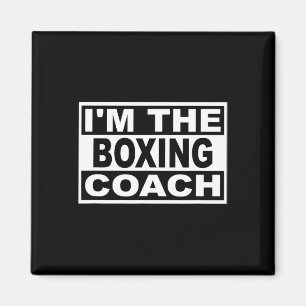 Imán Gráfico cuadrado de entrenador de boxeo