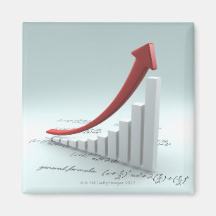 Imán Gráfico de barras y flecha con fórmula