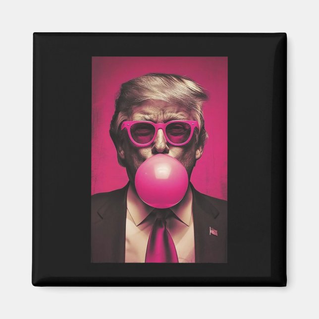 Imán Gráfico de Bubblegum rosado (Frente)