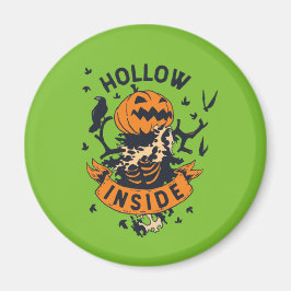 Imán Gráfico de calabaza de Halloween vintage Hollow de