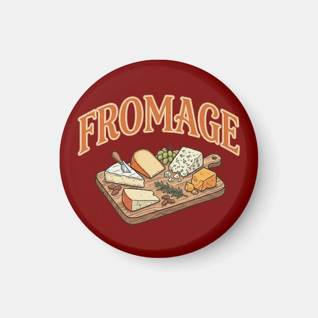Imán Gráfico de Charcutería de Queso Francés Fromage An (Frente)