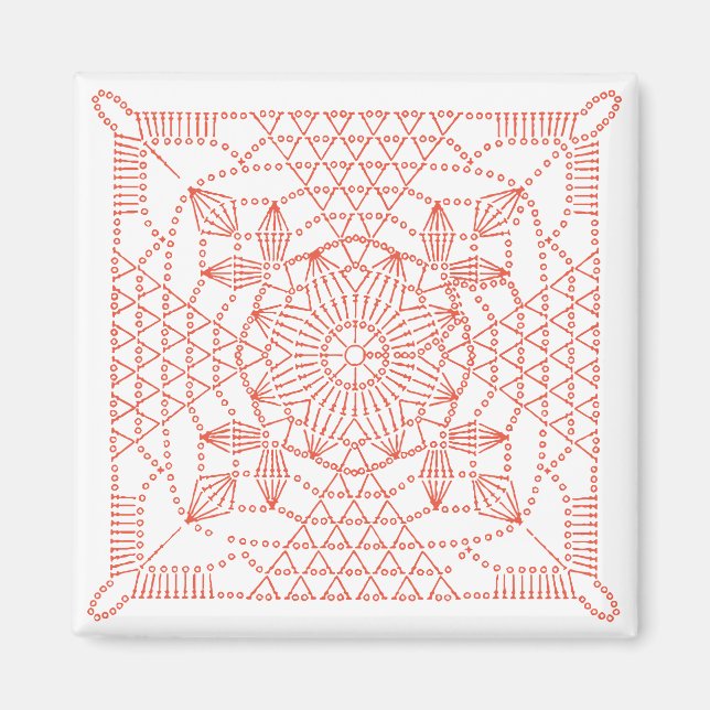 Imán Gráfico de combinación de colores personalizado (Frente)