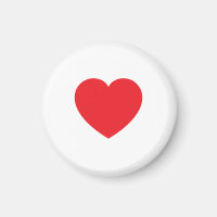 Gráfico de corazón rojo blanco moderno simple