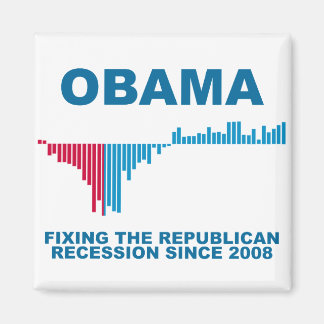 Imán Gráfico de crecimiento del empleo de Obama