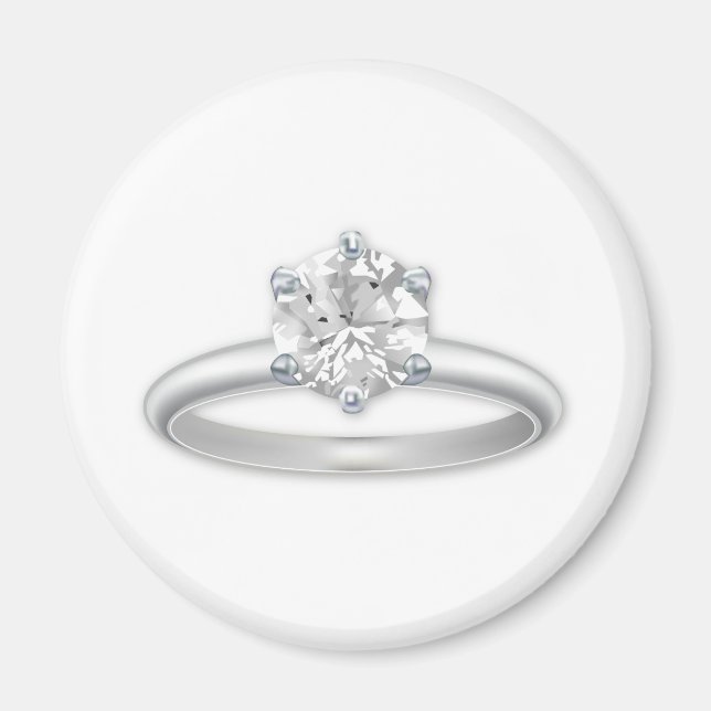 Imán Gráfico de Diamond Ring Bling Clipart (Frente)