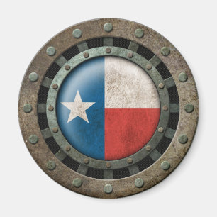 Imán Gráfico de disco de bandera de Texas para acero in