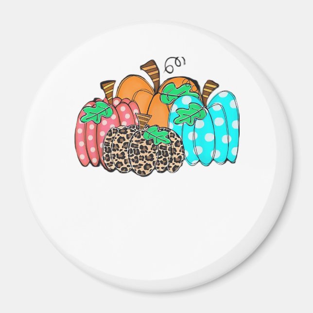 Imán Gráfico de estampado de leopardo de calabaza de mu (Frente)