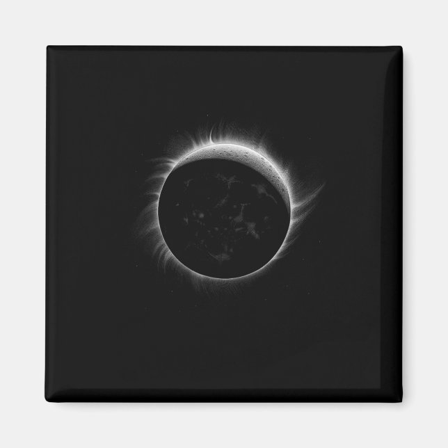Imán Gráfico De Eventos De Guay De Solar Eclipse Moon Y (Frente)