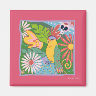 Imán Gráfico de Frida Kahlo Parrot