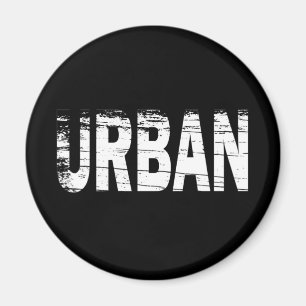 Imán gráfico de guiones de escritura urbex explorando u