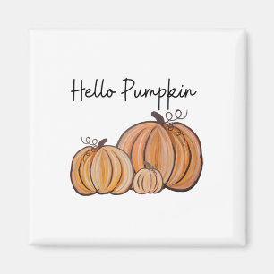 Imán Gráfico de Halloween de saludo calabaza Fall