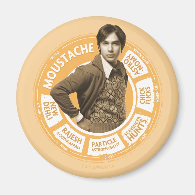 Imán Gráfico de información de Rajesh (Frente)