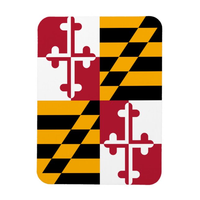 Imán Gráfico de la bandera del estado de Maryland (Vertical)