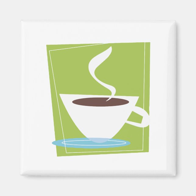 Imán Gráfico de la Copa Retro Coffe 50 (Frente)