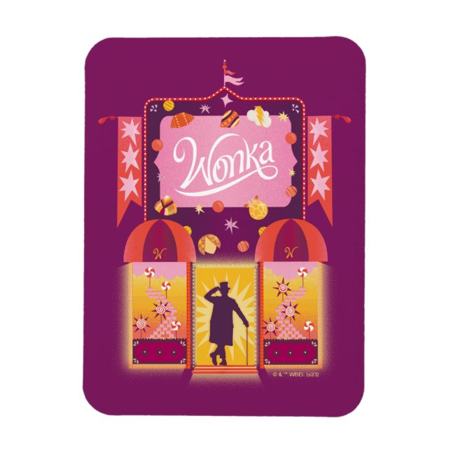 Imán Gráfico de la tienda Wonka Candy (Vertical)