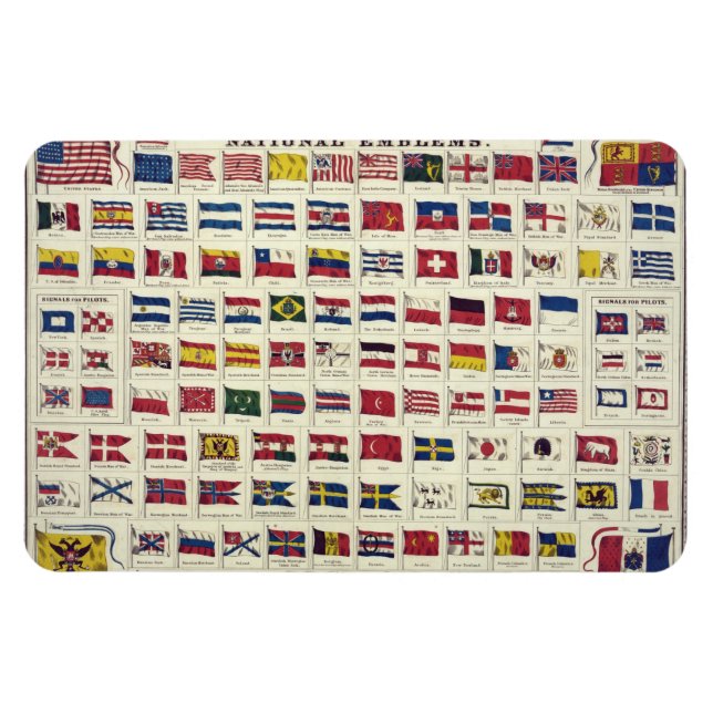 Imán Gráfico de las banderas nacionales antiguas - crea (Horizontal)