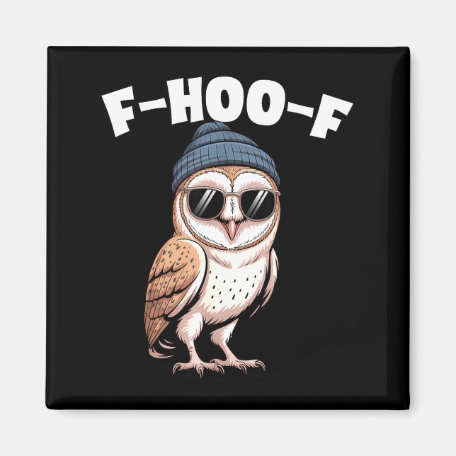 Imán Gráfico de meme de pájaro divertido F-hoo-f  (Frente)