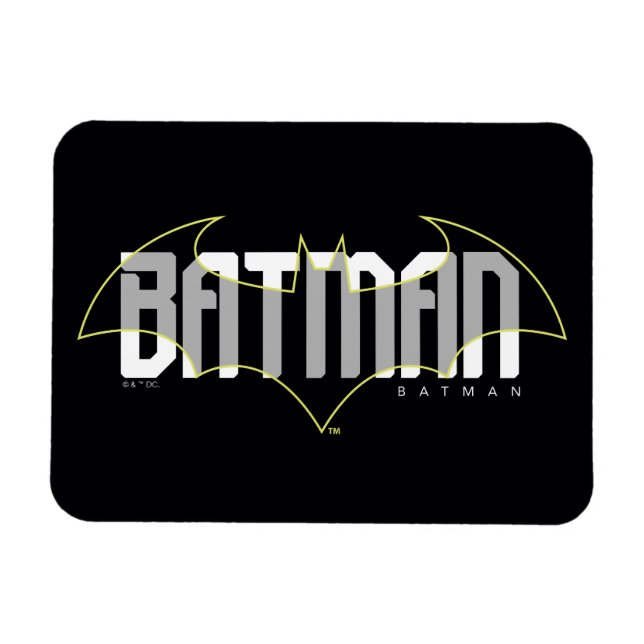 Imán Gráfico de nombre de alta tecnología de Batman (Horizontal)