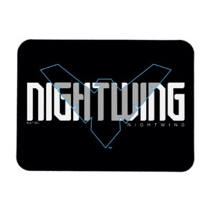 Imán Gráfico de nombre de alta tecnología de Nightwing