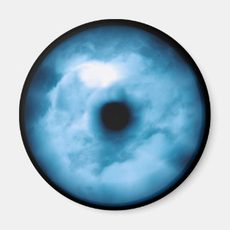 Imán Gráfico de ojos nublados azul claro