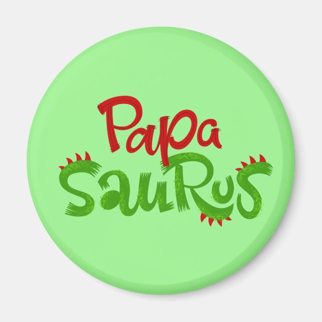 Imán Gráfico de Papa Saurus (Frente)