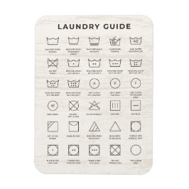 Imán Gráfico de símbolos de lavandería