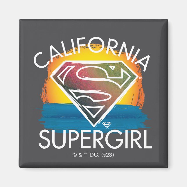 Imán Gráfico de Sunset de Supergirl de California (Frente)