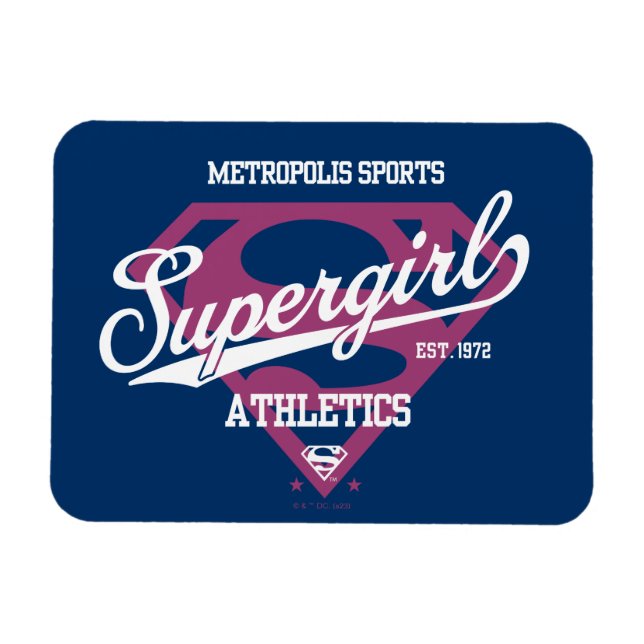 Imán Gráfico de superchica Metropolis Sports Athletics (Horizontal)