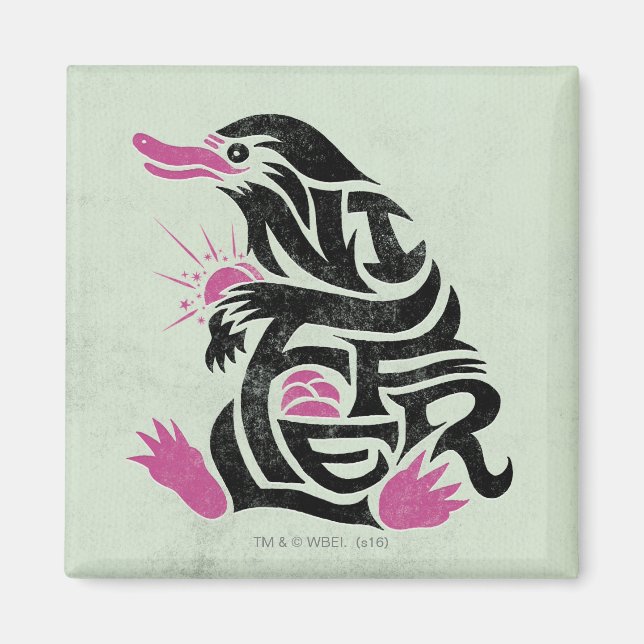 Imán Gráfico de tipografía de NIFFLER™ (Frente)