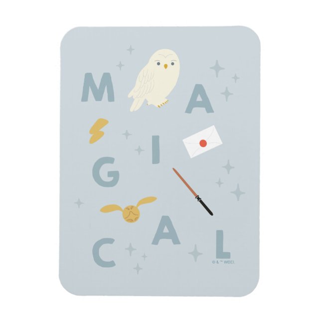 Imán Gráfico de tipografía "mágica" de Hedwigh (Vertical)