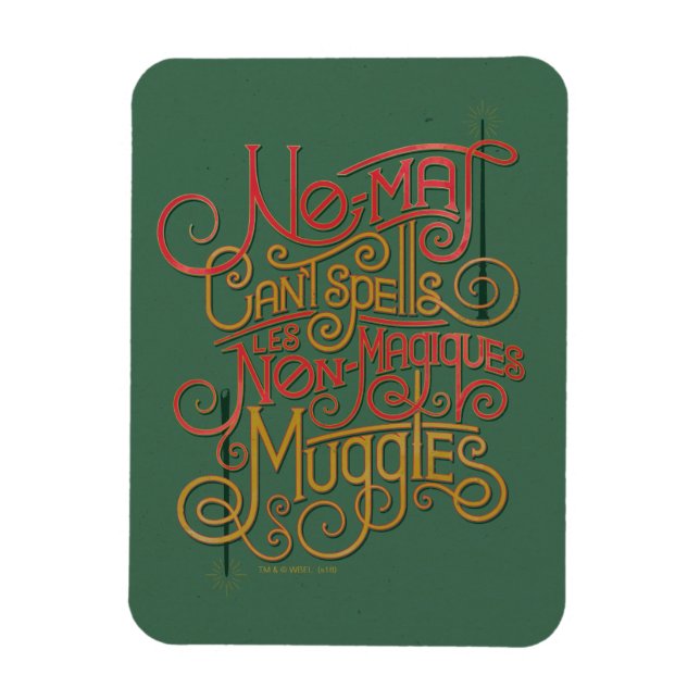 Imán Gráfico de traducciones localizadas MUGGLE™ (Vertical)