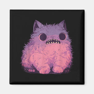Imán Gráfico del monstruo del gato Kawaii Pastel Gótico