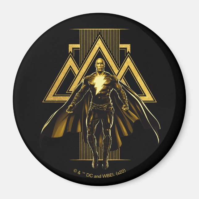 Imán Gráfico del pilar triangular del Adam negro (Frente)