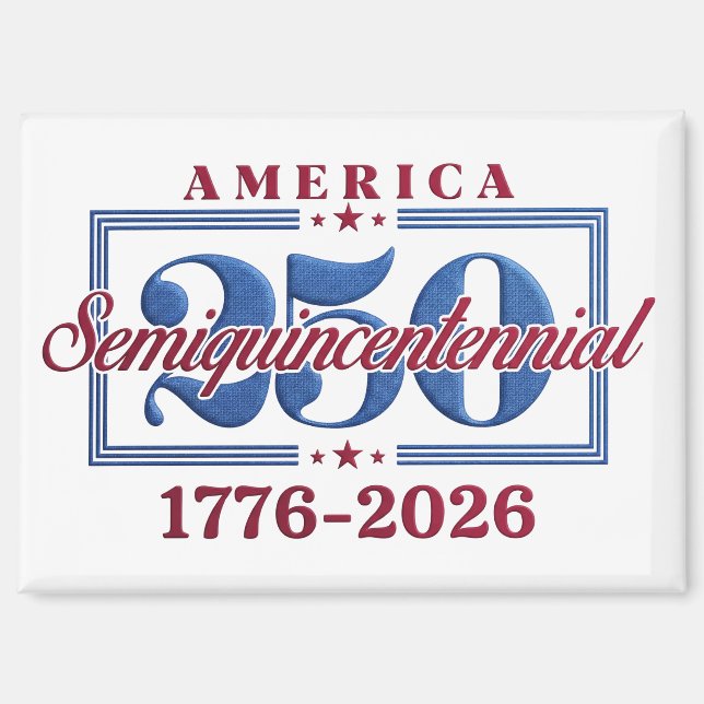 Imán Gráfico del Semicucentenario de América 250 – 1776 (Anverso)