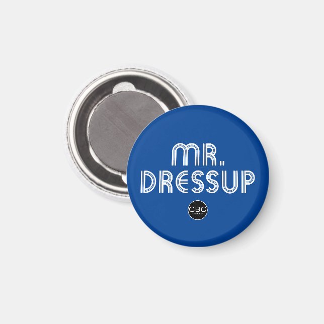 Imán Gráfico del título de CBC Mr. Dressup (Anverso/Reverso)