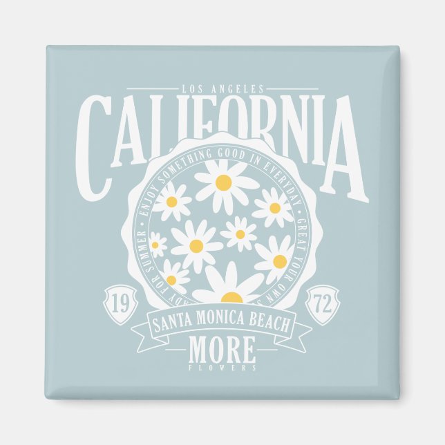 Imán Gráfico floral de Los Ángeles California (Frente)