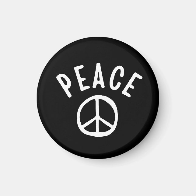 Imán Gráfico Mínimo de Signo de Paz (Frente)