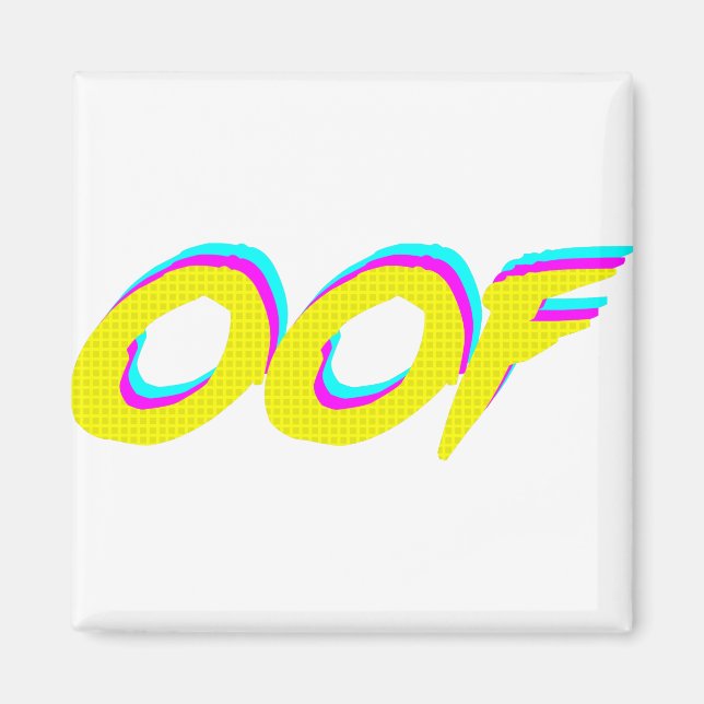 Imán Gráfico OOF Retro Neon (Frente)