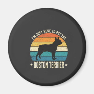 Imán Gráfico Retro Amante Perro Boston Terrier_1